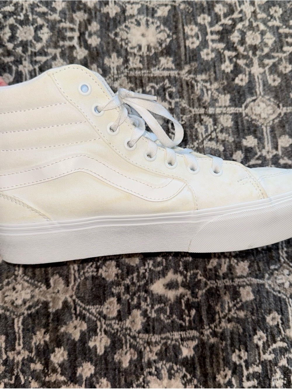 Vans White High-Top Lace-Up Sneakers - Picture 7 of 12